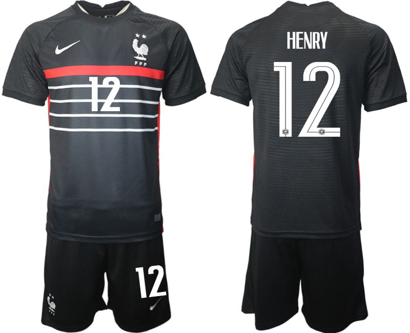 Men 2022 World Cup National Team France home black #12 Soccer Jersey->france jersey->Soccer Country Jersey